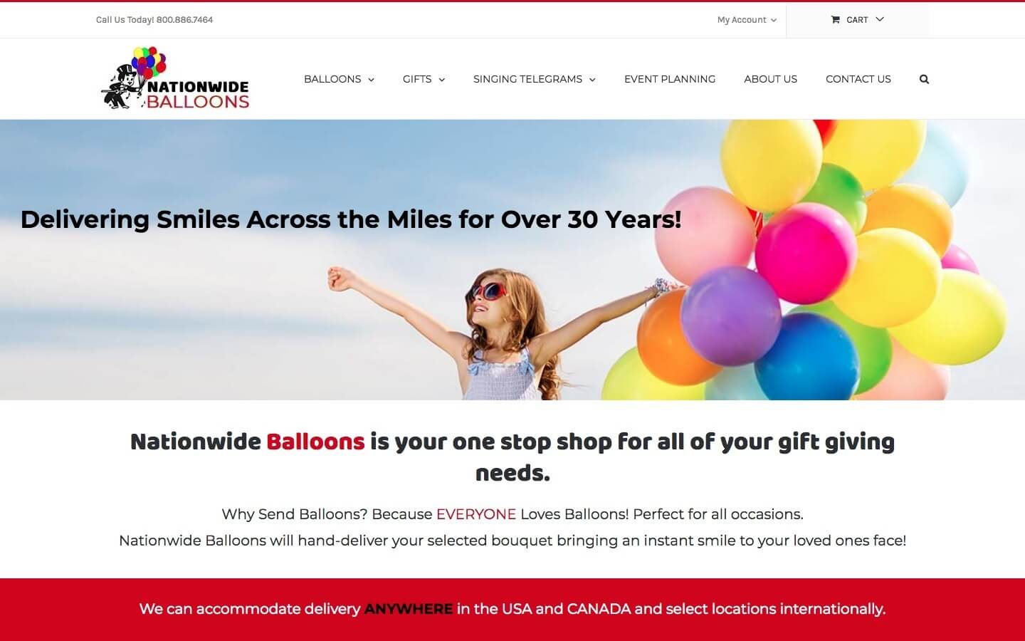 Balloon Bouquet eCommerce Development