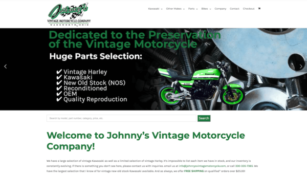 eCommerce Development – Motorcycle Parts