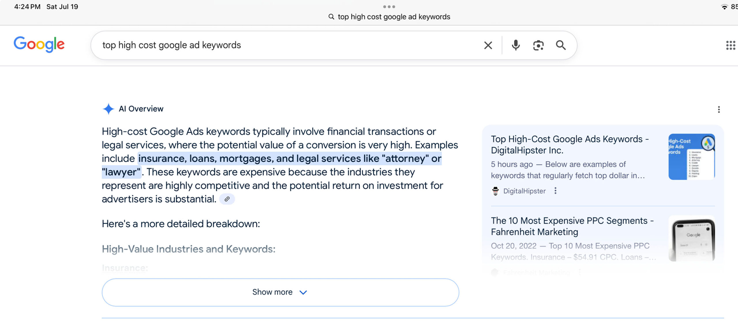 Optimizing for Google AI Overviews